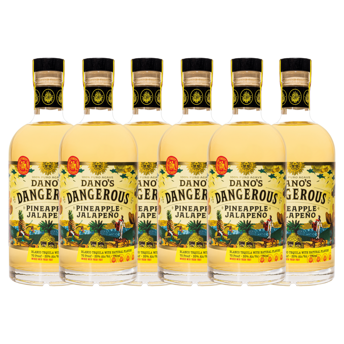 Dano's Pineapple & Jalapeño Party Pack - 6 Bottles